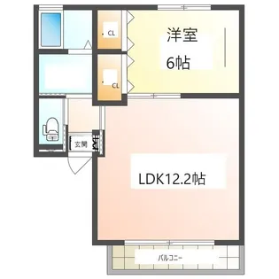 クレシアえの【2階】の間取り