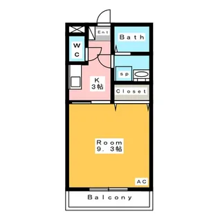 コンフォールサキ【3階】の間取り