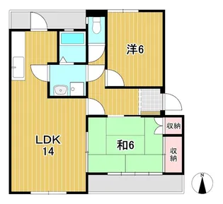 2LDKの間取り画像