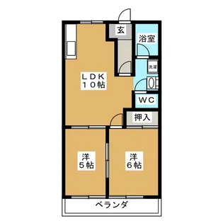 ロイヤルハイツ廣瀬100【2階】の間取り