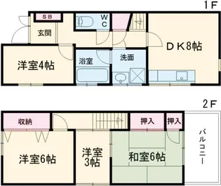 奈良県奈良市東九条町【一戸建】の間取り