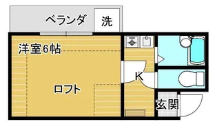 フォークローバーズ大道II【3階】の間取り