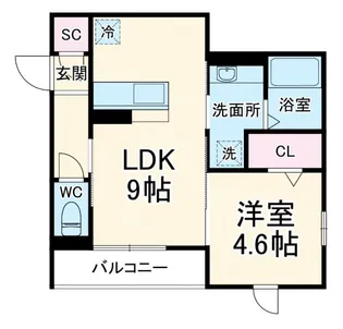 シンシアタワー【3階】の間取り