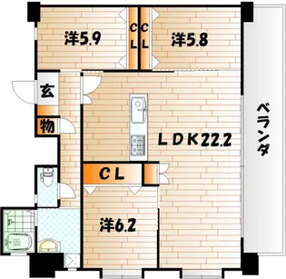 メディクレスト【12階】の間取り