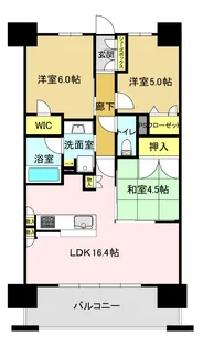ブランシエラ熊本中央【6階】の間取り