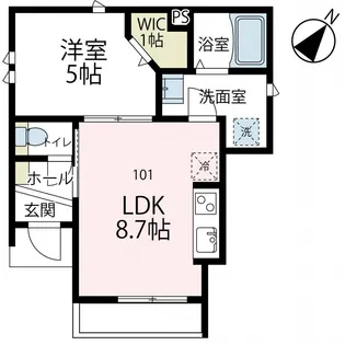 カーサ ソレアード【1階】の間取り