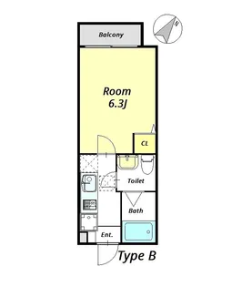 East Flat 松戸【3階】の間取り