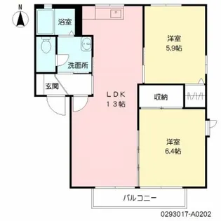 ビューテラス三芳【2階】の間取り