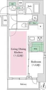 1LDKの間取り画像