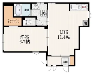 Wisteria神宮前【1階】の間取り