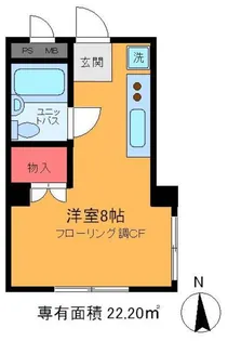 バーズフラットII【2階】の間取り