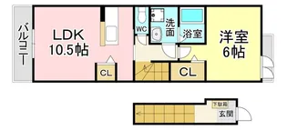 福岡県北九州市八幡西区御開2【アパート】の間取り
