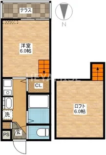 1Kの間取り画像