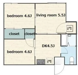 ランドヒルズ上星川【1階】の間取り