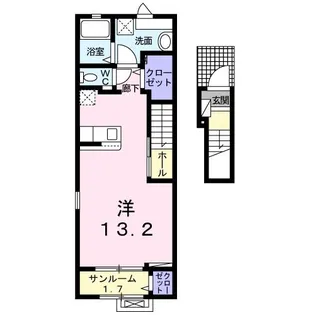 新潟県長岡市三ツ郷屋1【アパート】の間取り