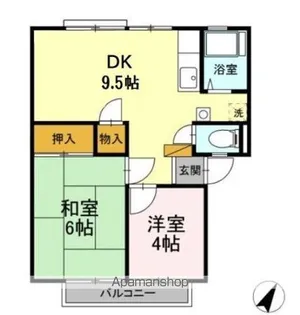 ヴィレッジ松本 A棟【2階】の間取り
