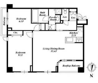 KDXレジデンス半蔵門【8階】の間取り