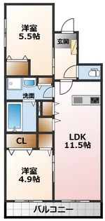 仮)甲子園四番町ヘーベルメゾン【2階】の間取り