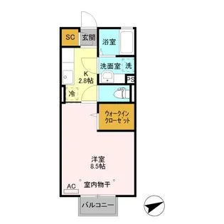 ピーノ・ドマーニ【2階】の間取り