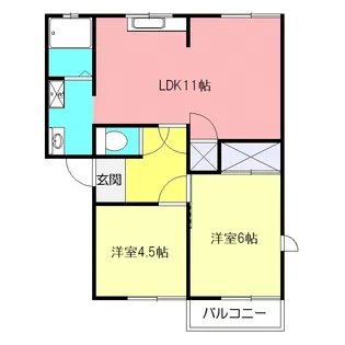 メゾン小町A【2階】の間取り