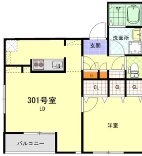 CFジオーレ鎌倉壱番館【3階】の間取り