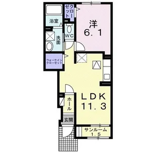 プレメゾン行田【1階】の間取り