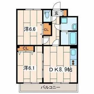 神奈川県川崎市中原区上平間【マンション】の間取り