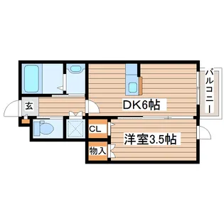 ラクラス小松島【1階】の間取り