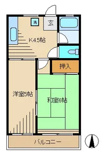 マンション富士【2階】の間取り