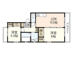 グランメールA棟【1階】の間取り