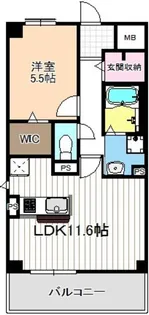 1LDKの間取り画像