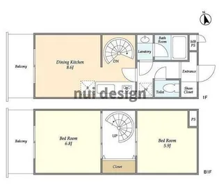 東京都世田谷区奥沢6【マンション】の間取り