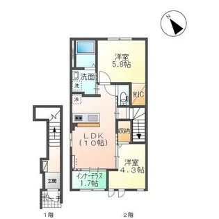 ローズガーデン【2階】の間取り