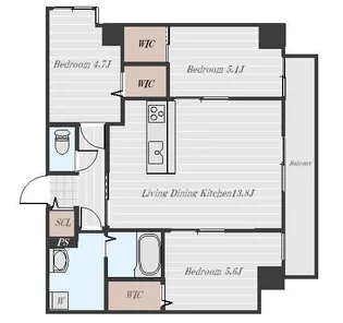 フォレストテラス【3階】の間取り
