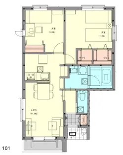 東京都中野区若宮3【マンション】の間取り