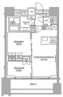 ザ・パークハビオ代々木初台【9階】の間取り