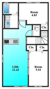 群馬県伊勢崎市田部井町1【アパート】の間取り