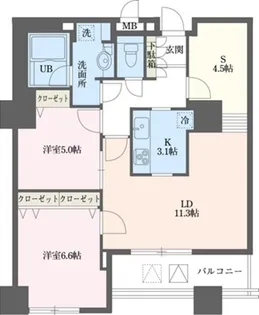 神奈川県横浜市神奈川区金港町【マンション】の間取り
