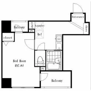 東京都中央区日本橋浜町1【マンション】の間取り