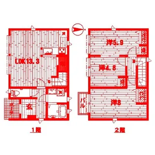 神奈川県大和市渋谷8【一戸建】の間取り