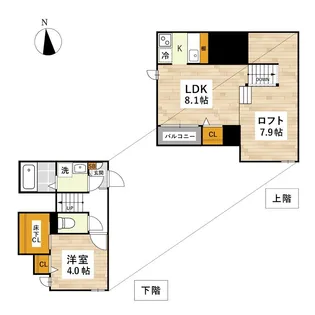 ADC熊本駅南ブルク【2階】の間取り