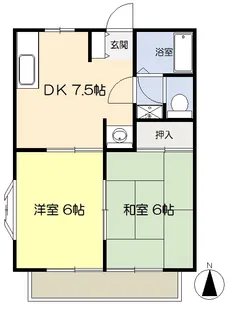 ハイツシガールD棟【2階】の間取り