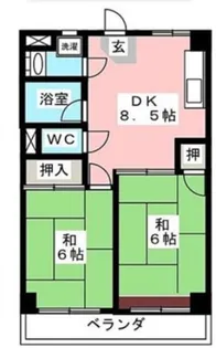 コーポカネヒラ【1階】の間取り