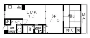 ループIII番館【4階】の間取り