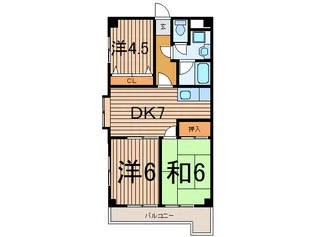 サニーヒル久が原【5階】の間取り