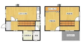 奈良県奈良市法蓮町【一戸建】の間取り