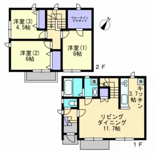 広島県広島市安佐南区緑井7【一戸建】の間取り