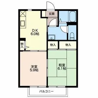 AFLOAT 2番館 B【1階】の間取り