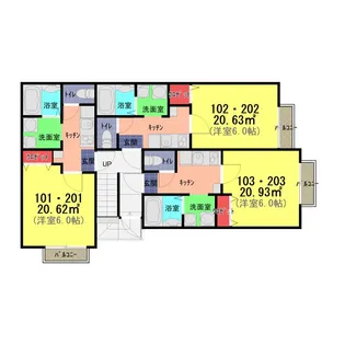 リベロシティ春日部中央【1階】の間取り
