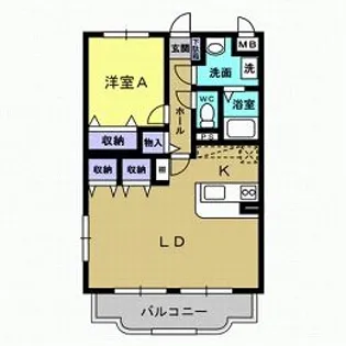 林マンションF【3階】の間取り